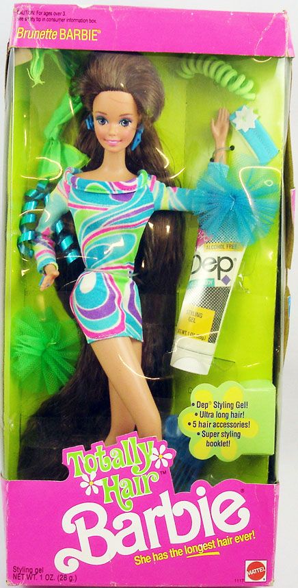 Totally Hair Barbie - Brunette Barbie - Mattel 1991 (ref. 1117)