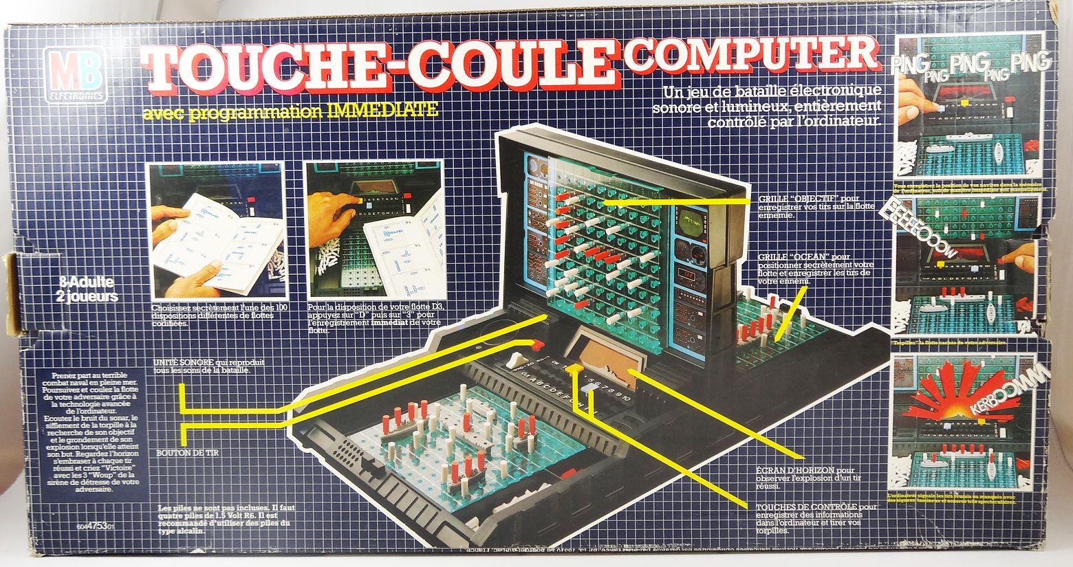 Touché-Coulé Computer (Bataille Navale Electronique) - Jeu de société - MB  Electronics 1983