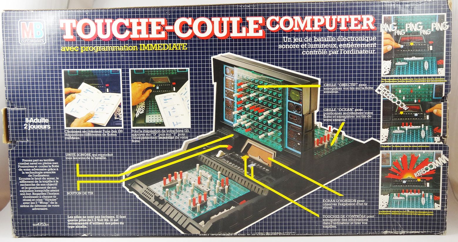 Jeu touche coule electronique bataille navale 