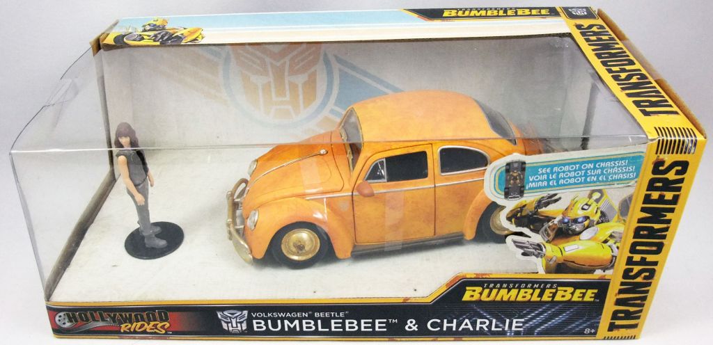 JADA 1:24 Transformers BUMBLEBEE w/ CHARLIE VW Bug Beetle Diecast NEW 