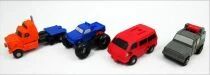 Transformers G1 - Micromasters Off-Road Patrol : Powertrain, Highjump, Mudslinger, Tote (loose)
