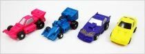 Transformers G1 - Micromasters Race Track Patrol : Motorhead, Barricade, Roller Force, Ground Hog (loose)