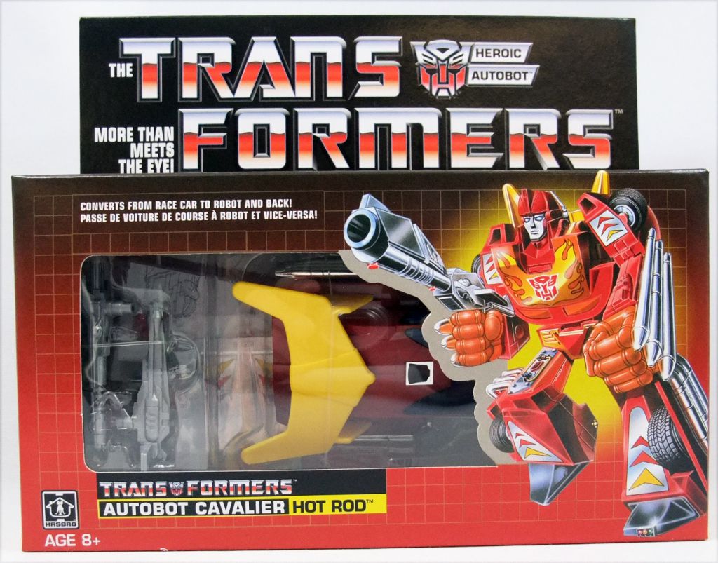 Hasbro Transformers G1 reedición Autobot Cavalier Hot Rod Walmart Edición Limitada 