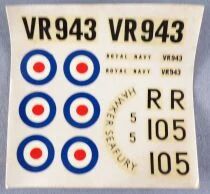 Tri-Ang 154P - D&eacute;calcos pour Hawker Sea Fury 1/72