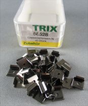 Trix 66528 N Scale 40 x Track Metal Clamps Mint in Box