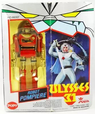 Ulysse 31 - Figurine m�tal Robot-Pompier - Popy Italie