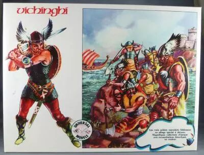 Universal Models 1001 - 35mm - Vikings - Boite 10 Figurines avec d�cor