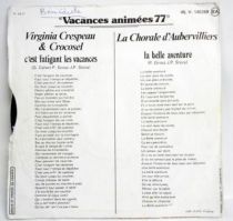 Vacances Animées 1977 (Viginia Crespeau & Crocosel) - Disque 45Tours - Vogue 1977