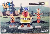 Vic le Viking - Set complet de statues LMZ Collectibles : Vic, Halvar, Faxe, Tjure, Snorre, Ulme, Urobe, Gorm, Ylvi