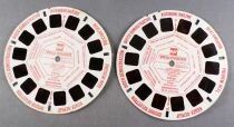 View-Master 3-D (GAF)  - Brown Round Viewer + 2 Preview Reel Disks
