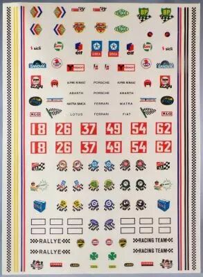 Voiture de Circuit Slot Car - Planche de D�calcos D�calques Decals 1/32