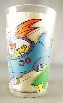 Wacky Races - Mustard Glass - Dastardly and Muttley in Racing Car