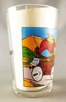 Wacky Races - Mustard Glass - Rufus Ruffcut and Sawtooth in the Buzz Wagon