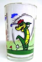 Wally Gator - Amora Mustard Glass - Wally Gator plays Golf