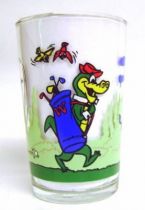 Wally Gator - Amora Mustard Glass - Wally Gator plays Golf