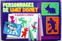 Walt Disney Characters - 6 Stencils set - Fernand Nathan Educational Game 1975