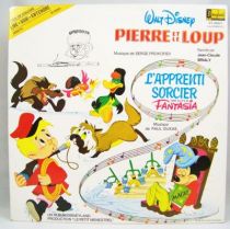 Walt Disney Pierre et le Loup  L\'Apprenti Sorcier (Fantasia) - Disque histoire racontée 33T - Disque Ades 1979 01