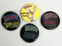 Who Framed Roger Rabbit - Set of 4 Buttons (Badges) #01 - Amblin / Disney 1987