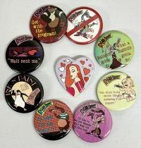 Who Framed Roger Rabbit - Set of 9 Buttons (Badges) - Amblin / Disney 1987