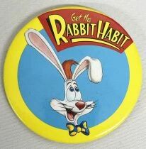 Who Framed Roger Rabbit (Get the Rabbit Habit) - Large Button / Grand Badge - Amblin / Disney 1987