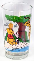 Winnie the Pooh - Amora mustard glass - Winnie, Piglet, Tiger by the pond