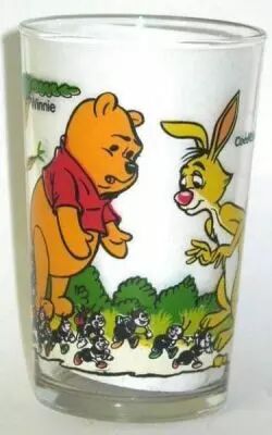 Winnie the Pooh - Amora mustard glass - Winnie and Coco rabbit