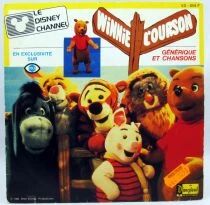 Winnie the Pooh - Mini Vinyl Record - French TV series theme - Ades Records 1985
