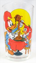 Woody Woodpecker - Amora Mustard Glass - Woody, Splinter and Knothead eating spaghettis