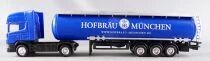 Worlein Ho 1/87 Camion Scania 420 124L Bleu Semi Remorque Citerne Brasseur Hofbr&auml;u