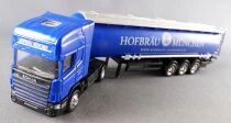 Worlein Ho 1/87 Camion Scania 420 124L Bleu Semi Remorque Citerne Brasseur Hofbr&auml;u