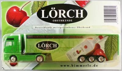 Worlein Ho 1:87 Man Tga Green Truck & L�rch Alcool Road Trailer Mint on Card