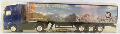 Worlein Ho 1:87 Mercedes-Benz Actros Blue Truck & L�wenbr�u Bier Road Trailer Mint in Box
