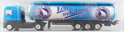 Worlein Ho 1:87 Renault Magnum Blue Truck & Huber Weisses Beer Tank Road Trailer Mint in Box