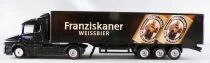 Worlein Ho 1:87 Scania 96 Black Truck & Franziskaner Beer Road Trailer