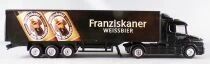 Worlein Ho 1:87 Scania 96 Black Truck & Franziskaner Beer Road Trailer