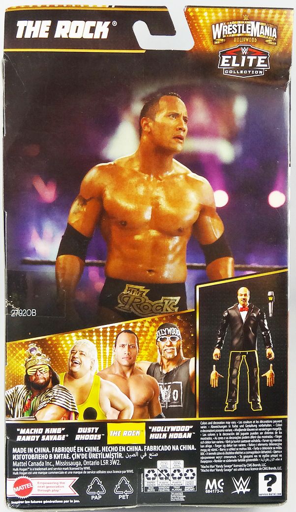 WWE Figurine articulée Élite WrestleMania The Rock