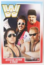 WWE Mattel Retro Figures - Official 4-pack : Bret Hart, Jim Neidhart, Nikolai Volkoff, Jimmy Hart