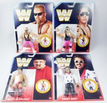 WWE Mattel Retro Figures - Official 4-pack : Bret Hart, Jim Neidhart, Nikolai Volkoff, Jimmy Hart