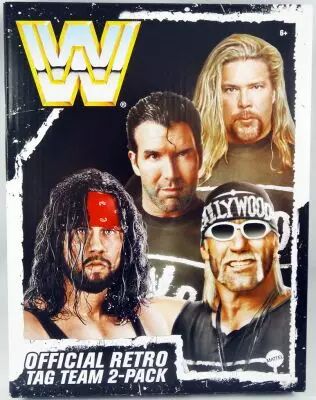 WWE Mattel Retro Figures - Official 4-pack : Hollywood Hogan, Syxx, Scott Hall, Kevin Nash