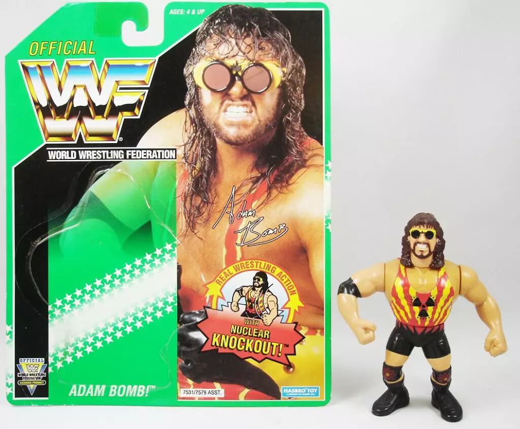 WWF Hasbro - Adam Bomb (loose with USA 