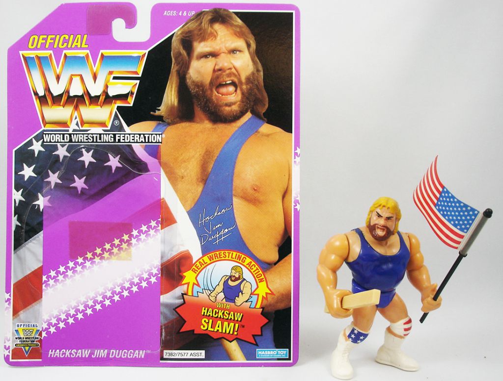 WWF Hasbro - Hacksaw Jim Duggan v.2 (loose with USA cardback)