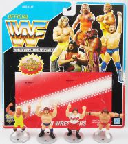 WWF Hasbro - Mini Wrestlers : Rowdy Roddy Piper, Hacksaw Jim Duggan, Mr. Perfect, Texas Tornado (loose avec carte USA)