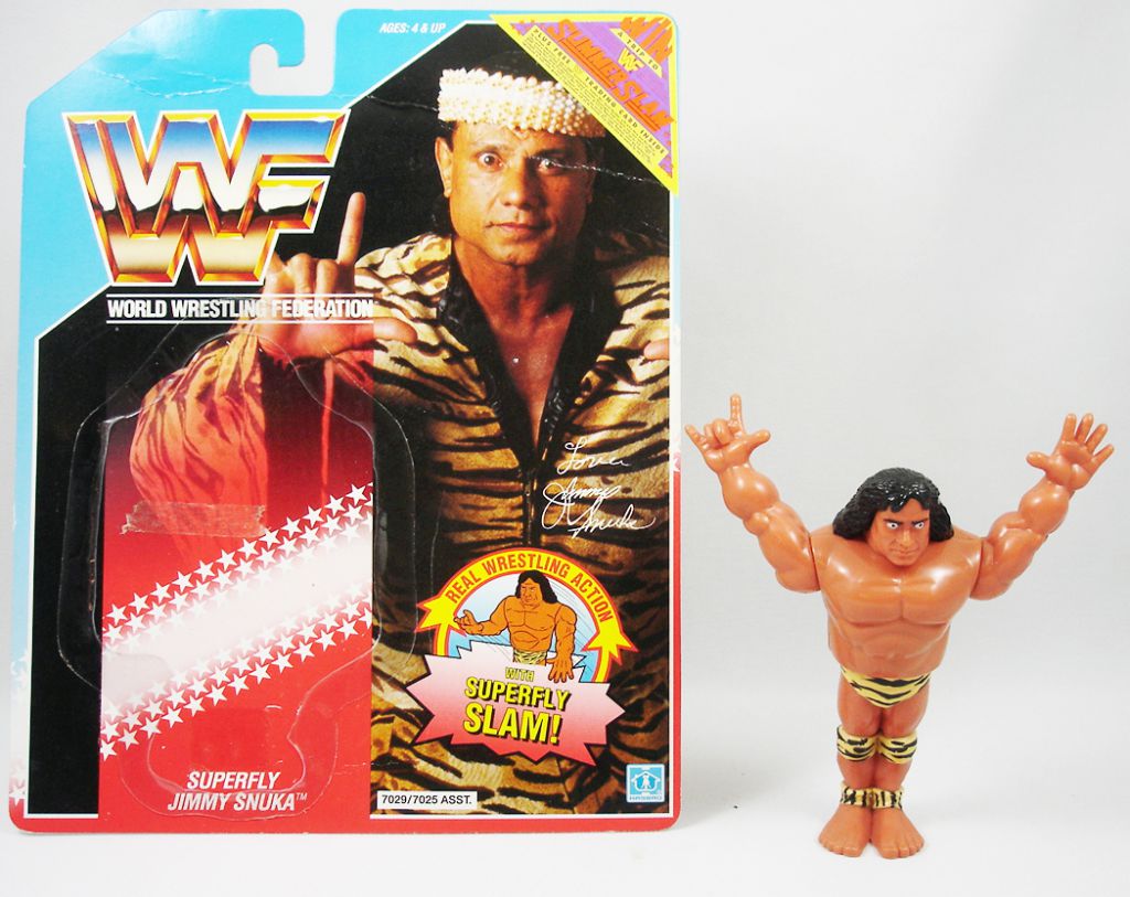 WWF Hasbro - Superfly Jimmy Snuka (loose with USA cardback)