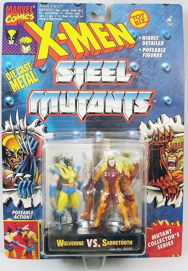 Details about   MARVEL Boxed X-MEN STEEL MUTANTS Sabretooth WOLVERINE 7cm Action Figures TYCO 94 