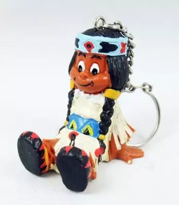 Yakari - Figurine Pvc Schleich 1984 Porte Cl� - Arc-en-ciel
