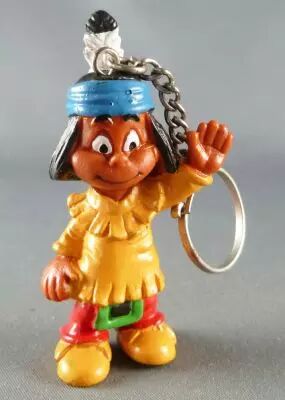 Yakari - Figurine Pvc Schleich 1984 Porte Cl� - Yakari