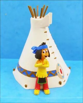 Yakari (S�rie TV 2005) - Figurine R�sine - Yakari et son Tipi 01