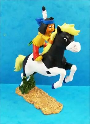 Yakari (S�rie TV 2005) - Figurine R�sine - Yakari & Petit Tonnerre 01