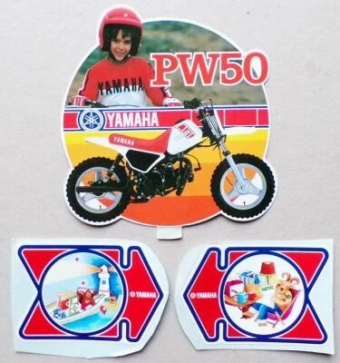 Yamaha - PW 50 - 3 x Vintage Stickers