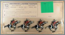 Ycé Paris - Planche 4 Figurines Rhodoïd à Découper - Cavaliers Cow-Boys